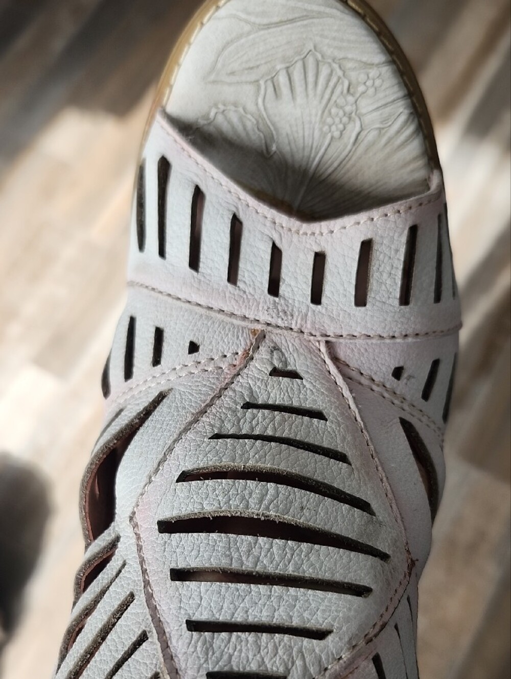 Blush Cutout Peep-Toe Ankle Heels - Picture 11 of 16